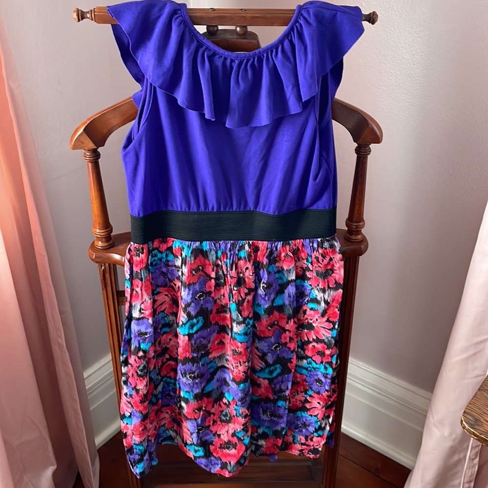 Cute cotton floral dress - fits girls 14/16 or ladies size 2 - Picture 4 of 4